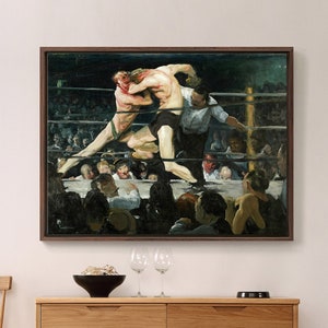 George Wesley Bellows,Stag At Sharkey&#39;S, 1909,Large Wall Art,Framed Wall Art,Canvas Wall Art,Large Canvas,M3909