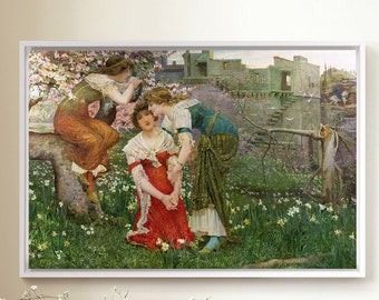 Edward Matthew Hale,The Three Princesses,large wall art,framed wall art,canvas wall art,M1233