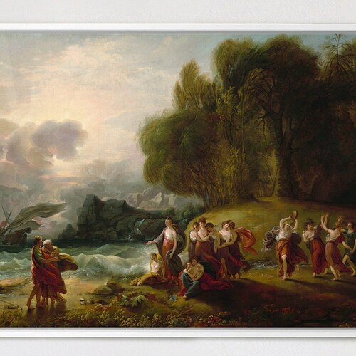 Benjamin West,Telemachus and Calypso,large wall art,framed wall shops art,canvas wall art,large canvas,M3200