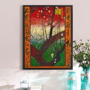 Vincent Van Gogh : Flowering Plum Orchard (1887) After