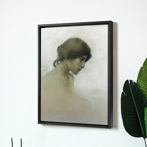 Franz Dvorak,Head of a Girl  Drawing,large wall art,framed wall art,canvas wall art,large canvas,M5721