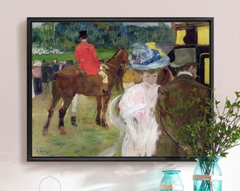 Leon Georges Carre,At the Races at Auteuil,large wall art,framed wall art,canvas wall art,large canvas,M4545