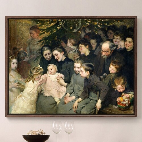 Henri Jules Jean Geoffroy,The Christmas Tree at 2024 the Dispensary,large wall art,framed wall art,canvas wall art,large canvas,M4090