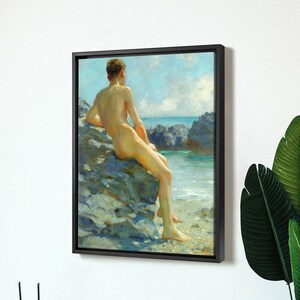 Henry Scott Tuke,The Bather,large wall art,framed wall art,canvas wall art,large canvas,M6008