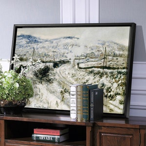 Claude Monet,Train in the Snow at Argenteuil,large wall art,framed wall art,canvas wall art,M1178