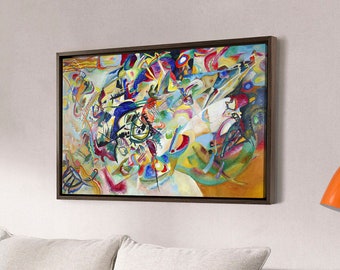 Wassily Kandinsky,Composition Vii,Art abstrait moderne,Impression sur toile,Art sur toile,Art mural sur toile,Grand art mural,Art mural encadré,P2135