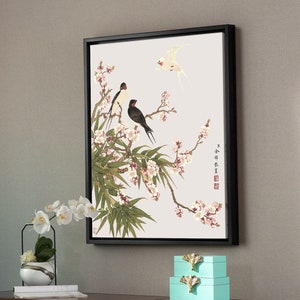 Yu Zhi,Swallow on plum blossom,Chinese painting,large wall art,framed wall art,canvas wall art,large canvas,M6927
