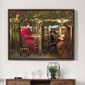 John Melhuish Strudwick,Saint Cecilia,large wall art,framed wall art,canvas wall art,large canvas,M4433