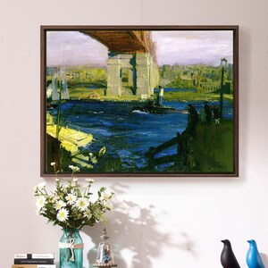 George Bellows,Bridge, Blackwell&#39;s Island, 1909,large wall art,framed wall art,canvas wall art,large canvas,M3846