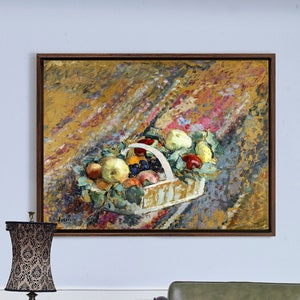Henri Lebasque,Still Life With A Basket Of Fruit Nature Morte Au Panier De Fruits,large wall art,framed wall art,canvas wall art,large,M4100