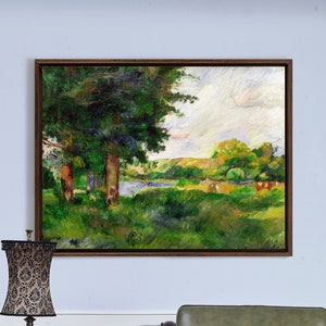 Paul Cezanne,Landscape,Grassland grazing, suburban scenery,large wall art,framed wall art,canvas wall art,large canvas,M4743