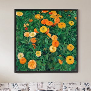 Koloman Moser,Marigolds,Flower Bush,Canvas Print,Canvas Art,Canvas Wall Art,Large Wall Art,Framed Wall Art,P2731