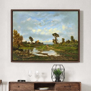 Theodore Rousseau,the Farm ,cottage At The Edge Of A Marsh,large wall art,framed wall art,canvas wall art,large canvas,M5013