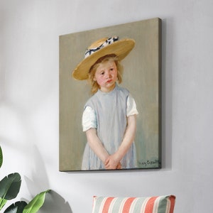 Mary Cassatt,Child in a Straw Hat, c. 1886,large wall art,framed wall art,canvas wall art,large canvas,M6383
