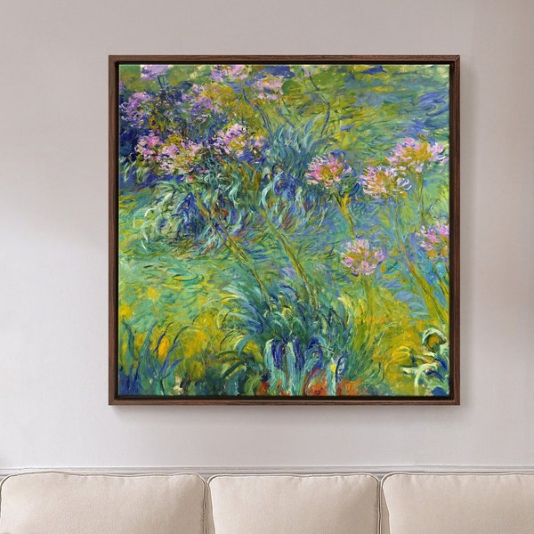 Claude Monet,Agapanthus,large wall art,framed wall art,canvas wall art,large canvas,M7002