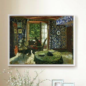 Edouard Vuillard,interior by Edouard Vuillard,art Prints,vintage