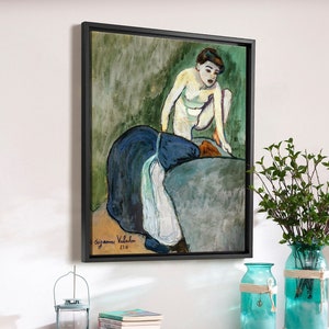 Suzanne Valadon,Girl,The girl bathed in the bathtub,large wall art,framed wall art,canvas wall art,large canvas,M6766