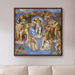 Michelangelo,The Last Judgment, Sistine Chapel,large wall art,framed wall art,canvas wall art,large canvas,M7201