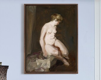 Robert Henri,Nude,Naked woman,large wall art,framed wall art,canvas wall art,large canvas,M6687