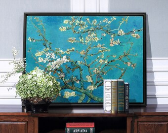 Vincent Van Gogh, Almond Blossom,Blue Apricot Blossom,Canvas Print,Canvas Art,Canvas Wall Art,Large Wall Art,Framed Wall Art,P1425