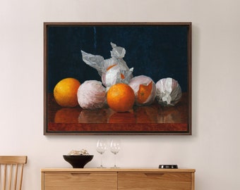 William J. Mccloskey,wrapped Oranges,art Prints,vintage Art,canvas