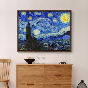 Vincent Willem van Gogh,The Starry Night,canvas print,canvas art,canvas wall art,large wall art,framed wall art,p1480