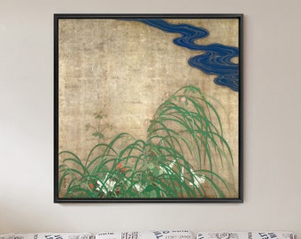 ヴィンテージアートワーク1950年11月の静物画 S. Sakai Sakai Hoitsu,flowering Plants of Summer and Autumn,japanese