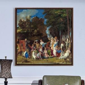Giovanni Bellini,The Feast of the Gods,large wall art,framed wall art,canvas wall art,large canvas,M7091