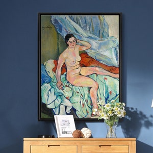 Suzanne Valadon,Nude seated on the edge of a bed,large wall art,framed wall art,canvas wall art,large canvas,M6768