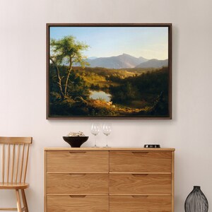Thomas Cole, Blick in die Nähe des Dorfes Catskill,LeinwandDruck,Leinwand Kunst,Leinwand Wandkunst,große Wandkunst,gerahmte Wandkunst,P1408