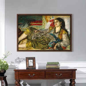 Pierre-Auguste Renoir,Odalisque,Reclining woman portrait,canvas print,canvas art,canvas wall art,large wall art,framed wall art,p2054