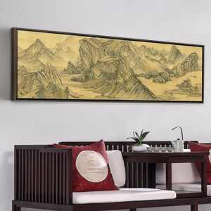 Xiang Shengmo, pintura de paisaje chino, pueblos de montaña 1, pintura china, arte de pared de dormitorio, arte de pared grande, arte de pared enmarcado, T233