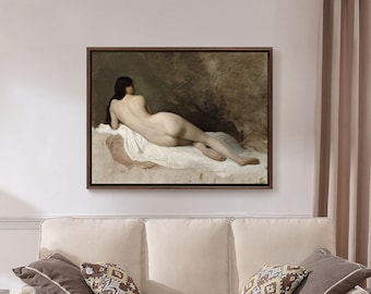 Isidore Pils,Study of a Reclining Nude,Nude woman portrait,canvas print,canvas art,canvas wall art,large wall art,framed wall art,p1120