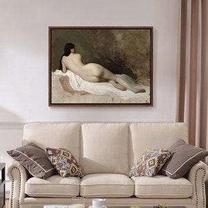 Isidore Pils,Study of a Reclining Nude,Nude woman portrait,canvas print,canvas art,canvas wall art,large wall art,framed wall art,p1120