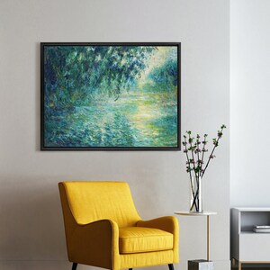 Claude Monet,Morning on the Seine,Willow by the river,canvas print,canvas art,canvas wall art,large wall art,framed wall art,p866