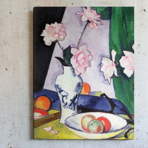 Samuel John Peploe,Flowers,Vase fruit still life,large wall art,framed wall art,canvas wall art,large hotsell canvas,M6708