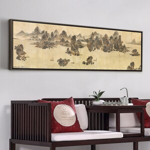 Wang Meng,Carte des dix mille milles du fleuve Yangtze 4,Peinture chinoise,Art mural de chambre,Art mural grand,Art mural encadré,T203