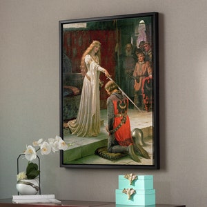 Edmund Blair Leighton,The Accolade,large wall art,framed wall art,canvas wall art,large canvas,M2356