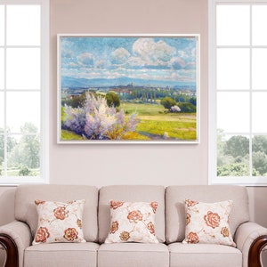 Suburban landscape, city skyline landscape,canvas print,canvas art,canvas wall art,large wall art,framed wall art,p1516
