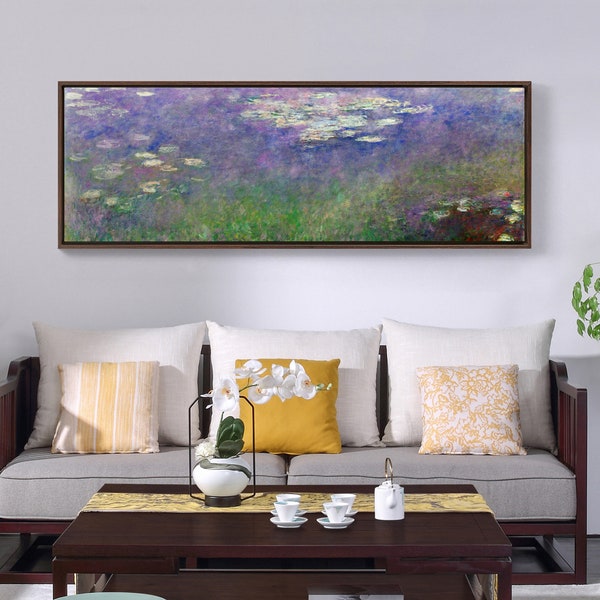 Claude Monet,Water Lilies,Agapanthus,Purple Water Lily,Canvas Print,Canvas Art, Canvas Wall Art,Extra Large Canvas Art,Large Canvas Wall P64