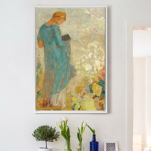 Odilon Redon,Pandora,large wall art,framed wall art,canvas wall art,large canvas,M2792