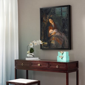 Anna Nordgren,Rest,Mother and child, baby,canvas print,canvas art,canvas wall art,large wall art,framed wall art, p376