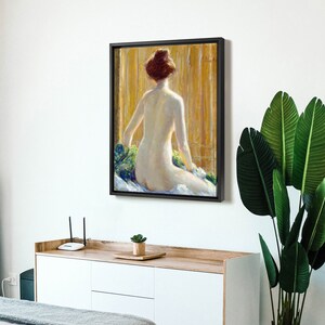 Childe Hassam,Nude Seated,Nude woman portrait,,canvas print,canvas art,canvas wall art,large wall art,framed wall art,p405