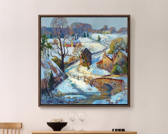 Fern I. Coppedge,Back Road To Pipersville,Rural Winter Scenery,Canvas Print,Canvas Art,Canvas Wall Art,Large Wall Art,Framed Wall Art,P2672