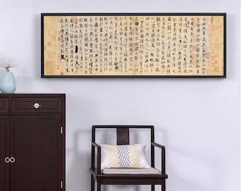 Wang Xizhi Orchid Pavilion Preface Canvas Poster Wall Home Decor Art Calligraphy