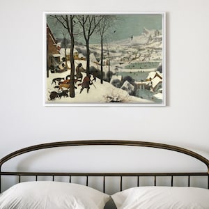 Pieter Bruegel,Hunters in the Snow,canvas print,canvas art,canvas wall art,large wall art,framed wall art,p1371