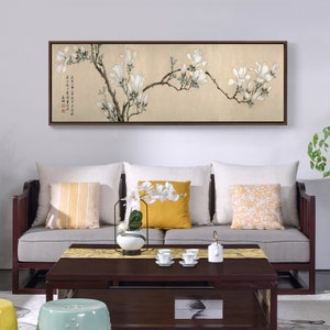 Magnolia Flower Print,Magnolia,Canvas Print,Canvas Art,Canvas Wall Art,Large Wall Art,Framed Wall Art,Asian Wall Art,Chinese Art P334