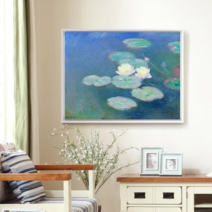 Claude Monet,Water Lilies,Evening Effect,Water Lily Pond,Canvas Print,Canvas Art,Canvas Wall Art,Large Wall Art,Framed Wall Art,P917