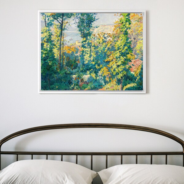 Joaquim Lopes, Spring morning,Green forest landscape,canvas print,canvas art,canvas wall art,large wall art,framed wall art,p1155