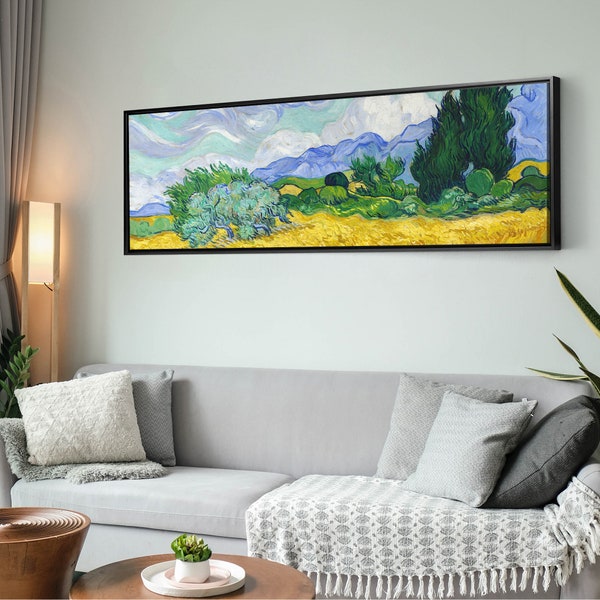 Vincent Van Gogh,Wheat Field With Cypresses,Canvas Print,Canvas Art,Canvas Wall Art,Large Wall Art,Framed Wall Art,Panoramic Wall Art P292